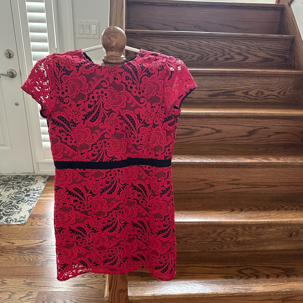 Brooks Brothers Girls Red Lace Dress